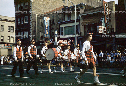 Marching Band, Drums, Fireman's Parade, 1950s