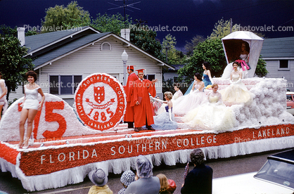 Florida Southern College, Float, Lakeland, Strawberry Festival, Lakeland Parade, 1950s
