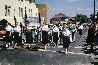 Lake Morton, Girl Scouts, Strawberry Festival, Lakeland Parade, 1950s