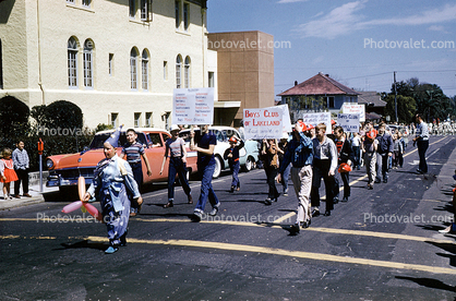 Boys Club of Lakeland, Clown, Balloons, Strawberry Festival, Lakeland Parade, 1950s
