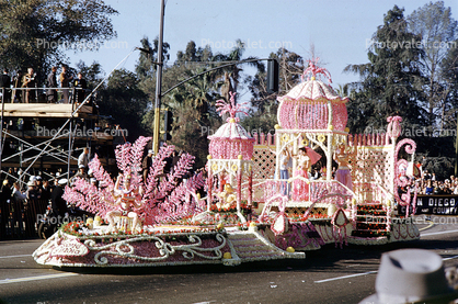 Pink Gazebo, Rose Parade, January 1961, 1960s