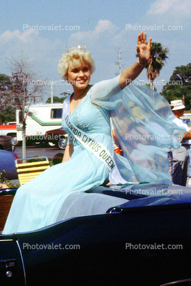 Florida Citrus Queen, Cabriolet, Convertible Car, 1982, 1980s