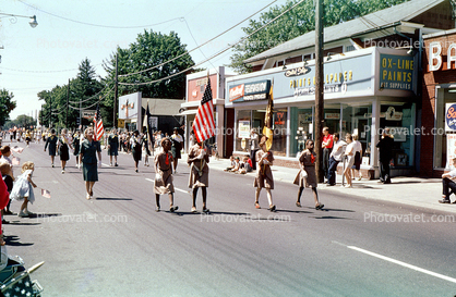 Color Guard, Brownies, Girl Scouts, Diversity, 1960s
