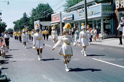 Marching, Baton Twirling, Majorette, Parade, 1964, 1960s