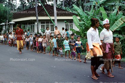 Children in a Parade, walking, 1988, 1980s