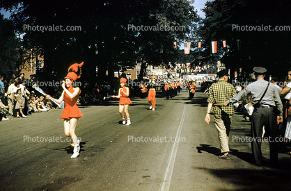 Marching, Baton, Twirling, Majorette, twirlers, 1940s, Erie County