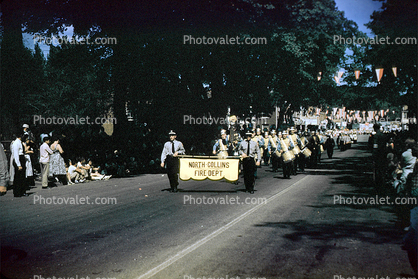 North Collins Fire Dept, Marching Band, 1950s, Erie County