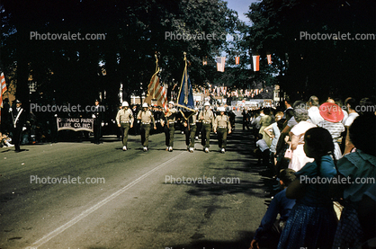 Orchard Park Fire Company, Inc., Color Guard, Marching Band, 1950s, Erie County