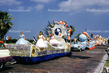 Manatee County Lions Clubs, car, automobile, vehicle, Festival of States, Saint Petersburg, Florida, 1950s