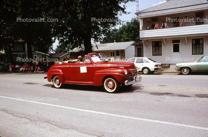 1941 Ford Cabriolet, car, Tiro-Auburn, Ohio, July 1983, 1980s