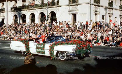 Cadillac Car, Roses, Grand Marshall, 1960s