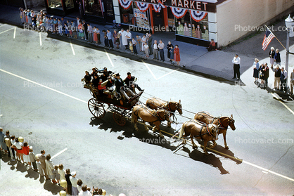 Street Parade, Horses, Franconia, New Hampshire, 1950s