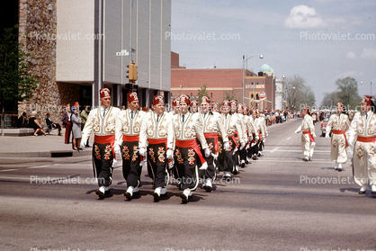 Shriners in a Parade, men, costumes