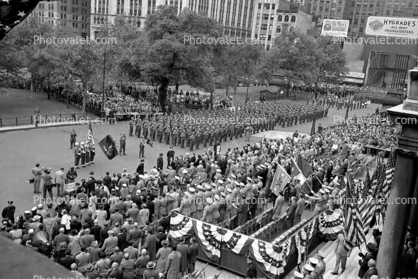 Soldiers Marching, General Douglas A MacArthur, Parade, April 20, 1951, 1950s