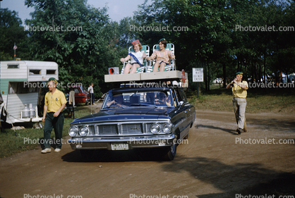 Ford, Float, Campground, Ford car, automobile, vehicle, September 1964, 1960s