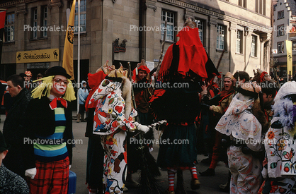 Fasnet, Parade, Carnival, Schramberg, Baden-Wurttemberg, Germany, Black Forest, People, Crowds, crowded, spectators