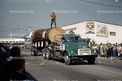 GMC Semi, Logging Truck, 1950s