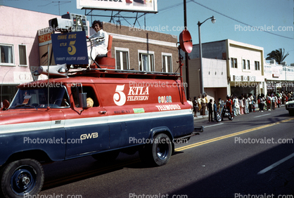 Channel Five, KTLA, Mobile Television Truck, GWB, April 1971, 1970s