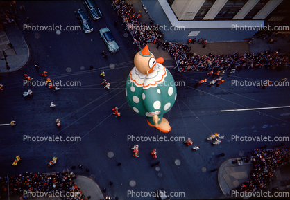 Harold the Clown, Helium Balloon, People, Crowds, Macy's Thanksgiving Day Parade, 1949