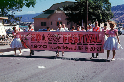 Banner, 20th Square Dance Festival, Wenatchee, June 1970, 1970s