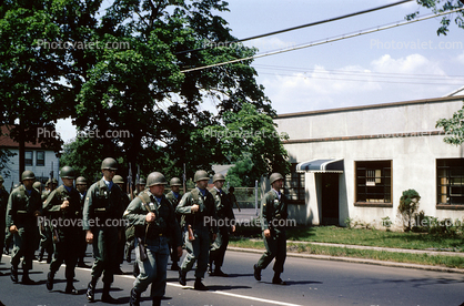 Marching Army Soldiers, June 1965, 1960s