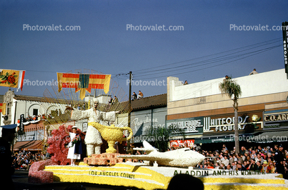 Aladdin Lamp, Bell X-2 Starbuster, Rocket Ship, Los Angeles County Float, 1954, 1950s