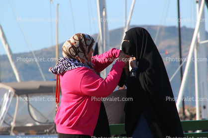 Woman wearing a Burqa, Burka