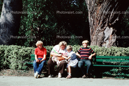 Family on a Park Bench