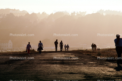 Crissy Field, People Walking, sunset
