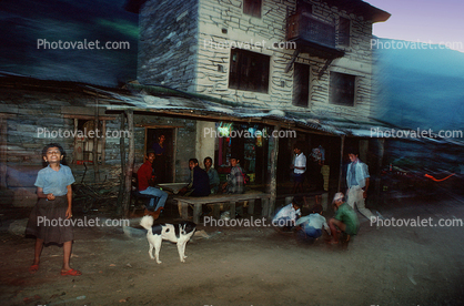 Shops along the Road in the Himalayas, Araniko Highway