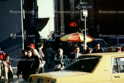 Taxi Cab, Crosswalk, New York City