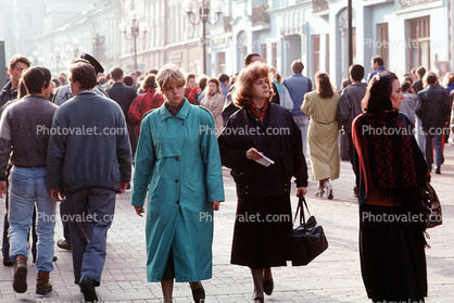 Women at the Moscow Black Market, Coats, Cold, Purse
