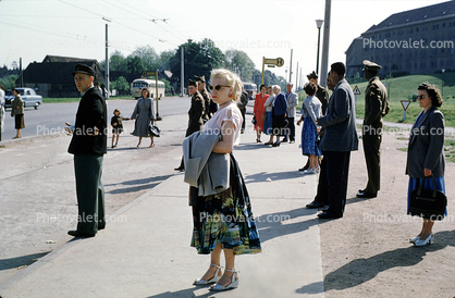 People Waiting for a Trolley, 1950s