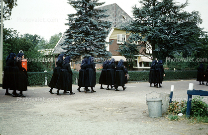 Nuns, Women, Home, House, Trees, Groninger, Netherlands, September 1959, 1950s