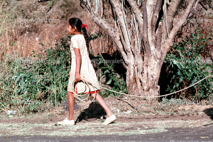 Girl Walking, Tepoztlan, Morelos, Mexico