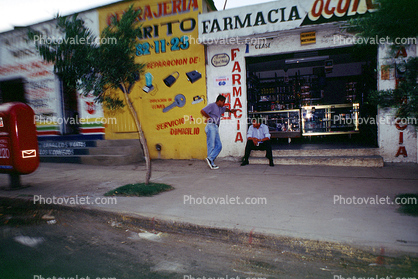 Shops, Stores, Farmacia, Pharmacy, Tepoztlan, Morelos, Mexico
