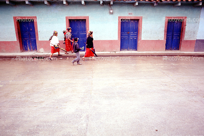 Doors, Women Walking, Nebaj, Guatemala