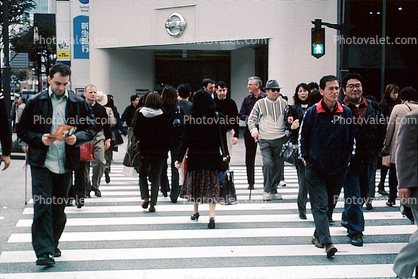 Crosswalk, Ginza District, Tokyo, Crowds, Walking,