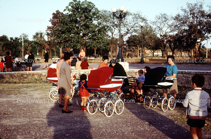 baby carriage, Corfu Island, Greece, Mediterranean Sea, 1950s