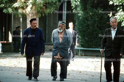 Cane, Men, Walking, cap, Feet, legs, Tashkent, Uzbekistan