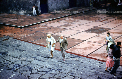 steps, stairs, waling, plaza, 1950s
