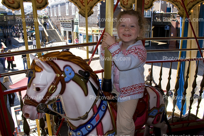 Girl, Carousel, Merry-Go-Round