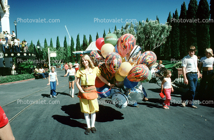 Girl, Helium Balloons