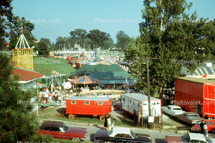 trailers, cars, carousel, automobiles, vehicles, State Fair, 1960s