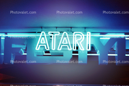 Atari Neon Signage, sign, computers