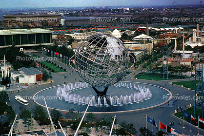 Unisphere, Flushing Meadows, Corona Park, Queens borough, Earth, Globe, New York Worlds Fair, 1964, 1960s