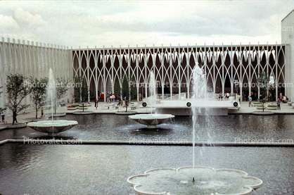 Water Fountain, aquatics, Seattle Worlds Fair, Century 21 Exposition, Seattle, Washington, 1962, 1960s