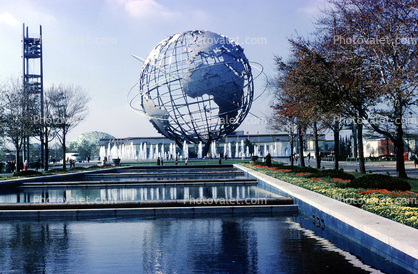 Unisphere, reflecting pools, Earth, Globe, New York Worlds Fair, 1964, 1960s
