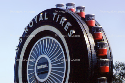 U.S. Royal Tires Ferris Wheel, ride, New York Worlds Fair, 1963, 1960s
