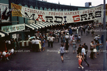 Mardi Gras, Louisiana Pavilion, Crowds, New York Worlds Fair, 1960s, 1964